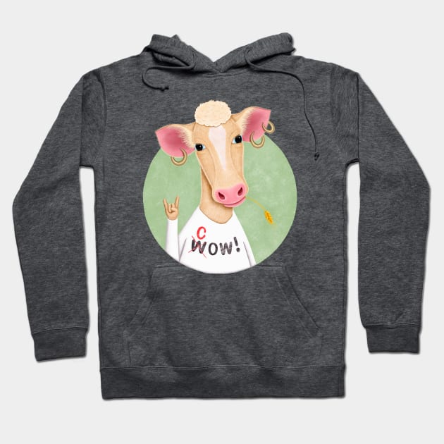 Wow Cow Hoodie by DrawingEggen